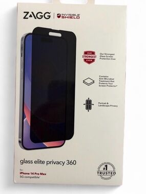InvisibleShield Glass Elite Privacy 360 Screen Protector - Black
